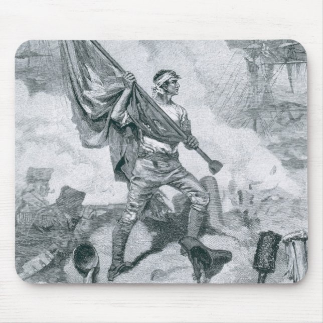 Mousepad Sargento Jaspe na batalha do forte Moultrie (Frente)