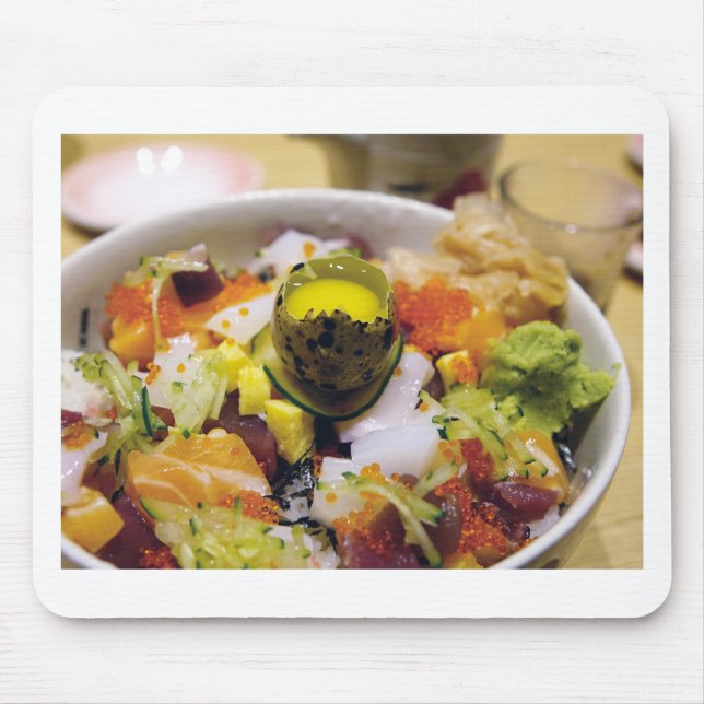 Mousepad Sashimi Salmon Tuna Fish Caviar Japonês (Frente)