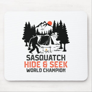 Mousepad Sasquatch Acampamento Ao Ar Livre Floresta Diverti