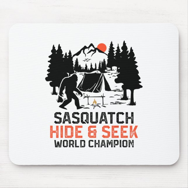 Mousepad Sasquatch Acampamento Ao Ar Livre Floresta Diverti (Frente)