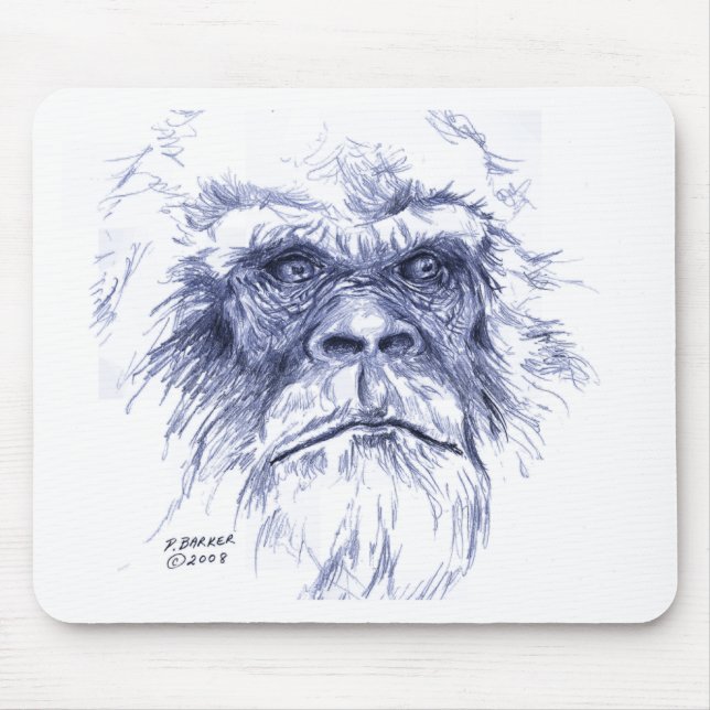 Mousepad Sasquatch azul grande (Frente)