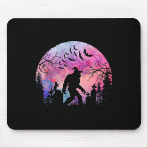 Mousepad Sasquatch De Halloween Assustador No Cemitério Spo