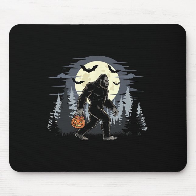 Mousepad Sasquatch Do Pé Grande Halloween Na Floresta Jack- (Frente)