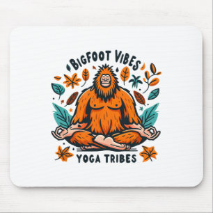 Mousepad Sasquatch Yoga Meditação Bigfoot Vibes Tribo de Yo