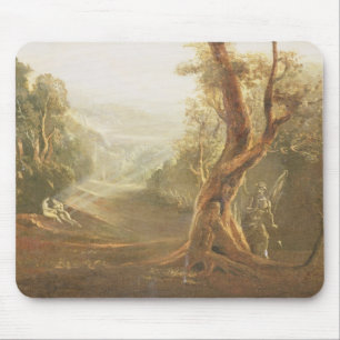 Mousepad Satã que contempla Adam e véspera no paraíso, d