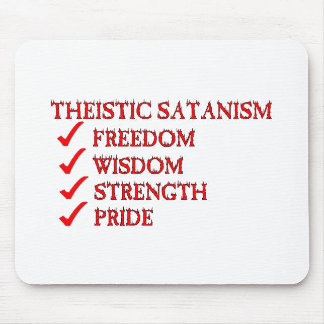 Mousepad Satanism/devoção Theistic de Luciferianism (Frente)