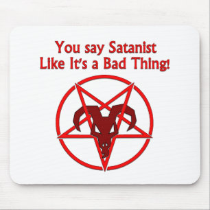 Mousepad Satanista Má Coisa Humor Escuro no Pentáculo
