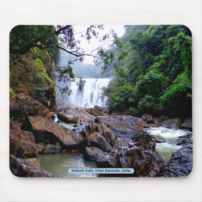 Mousepad Sathodi Falls, Uttar Kannada, Índia (Frente)