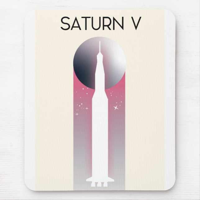 Mousepad Saturn V Apollo Space Art (Frente)