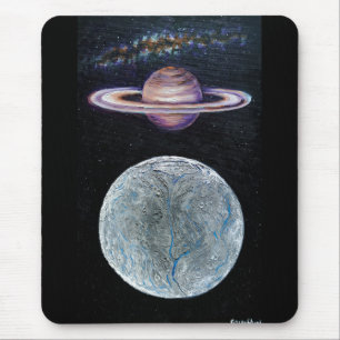 Mousepad Saturno e Enceladus