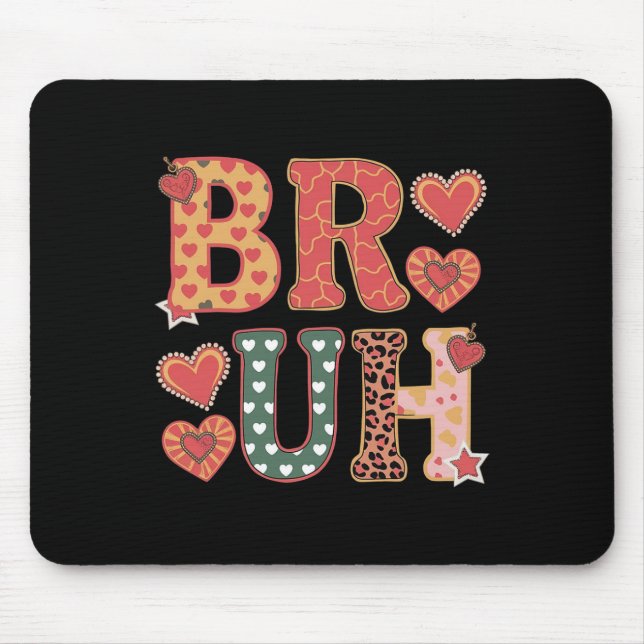 Mousepad Saudação engraçada de irmão de meme para adolescen (Frente)