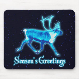 Mousepad Saudações da temporada - Azul das Caraíbas (Reinde