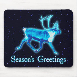 Mousepad Saudações da temporada - Azul das Caraíbas (Reinde