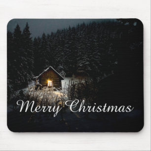 Mousepad Saudações de Natal com Casa de Bruxa