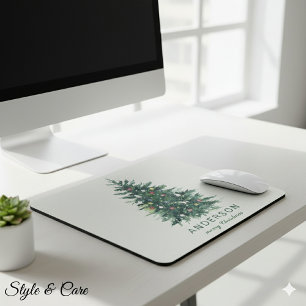 Mousepad Saudações Personalizadas de Natal Feliz Feriado