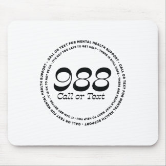 Mousepad Saúde Mental 988 Prevenção de Suicídio
