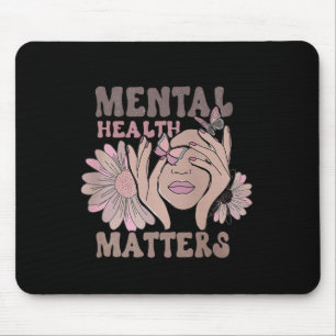 Mousepad Saúde Mental Apoia Conscientização do Problema Flo