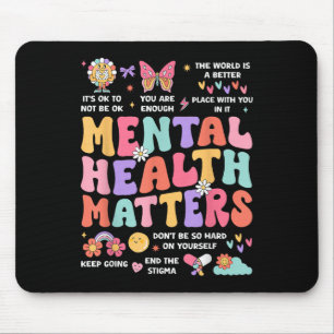 Mousepad Saúde Mental Autismo Sensibilização Mês Groovy