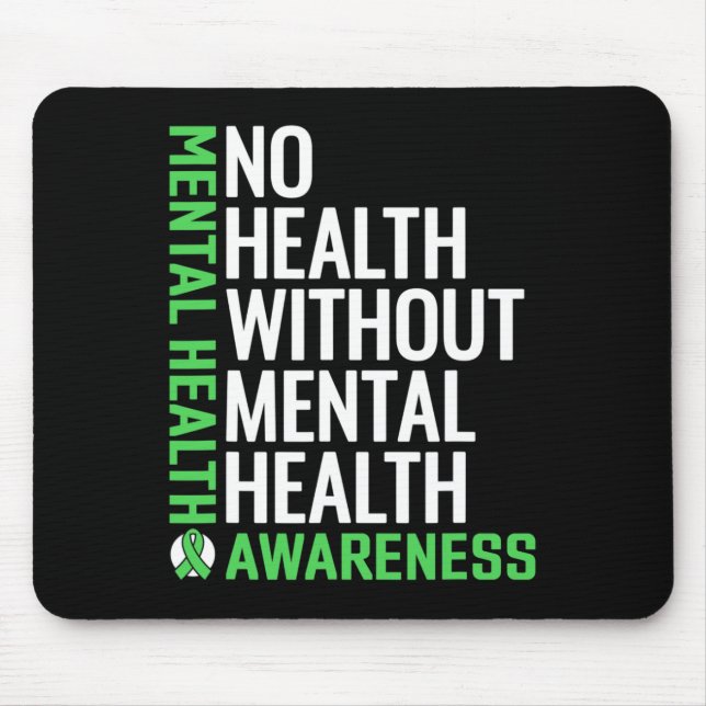 Mousepad Saúde Mental Combater O Cuidado Com A Saúde Mental (Frente)