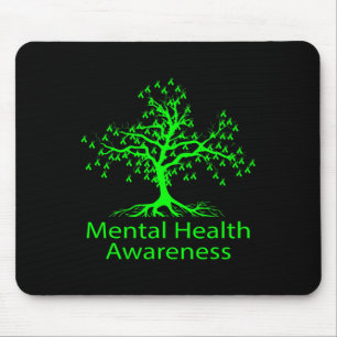 Mousepad Saúde mental Consciência verde Árvore Saúde mental