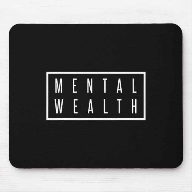 Mousepad Saúde Mental Cuidados de Saúde Mental a Homens e M (Frente)
