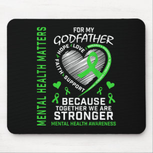 Mousepad Saúde Mental Do Padrinho Sensibilização Para A Saú
