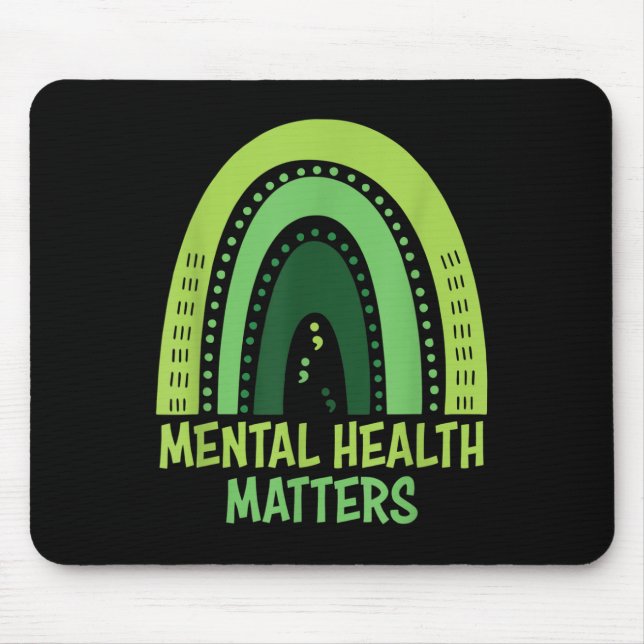Mousepad Saúde Mental É Presente Para Sensibilização Para A (Frente)