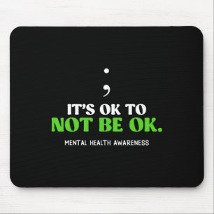 Mousepad Saúde Mental Está Tudo Bem Não Estar Ok Sensibiliz