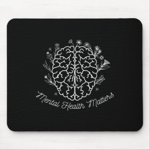 Mousepad Saúde Mental Importa Dar Doença Cerebral Humana Aw