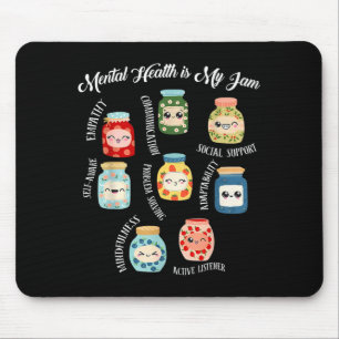Mousepad Saúde mental Kawaii é conselheiro escolarKawaii