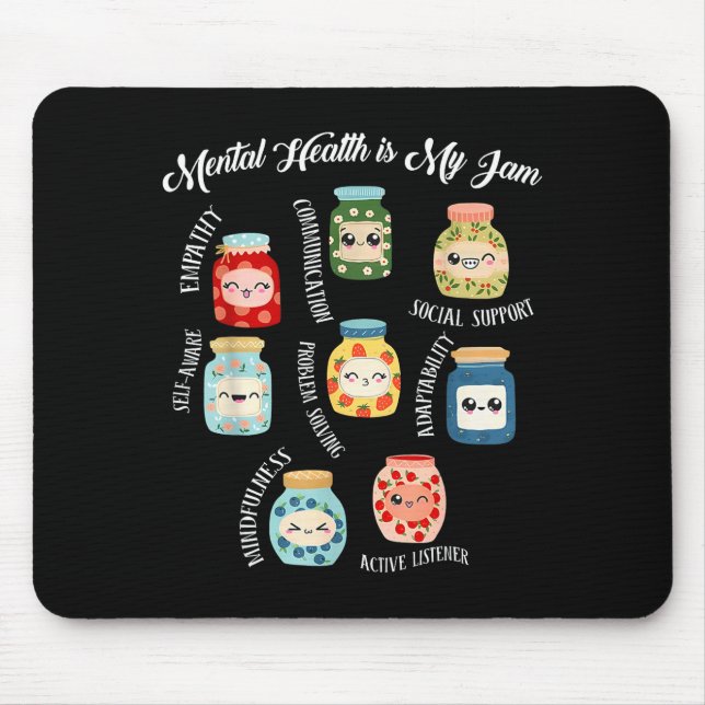 Mousepad Saúde mental Kawaii é conselheiro escolarKawaii (Frente)