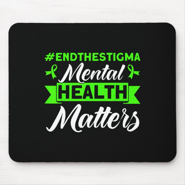 Mousepad Saúde Mental Problemas de Saúde Mental Awaren (Frente)