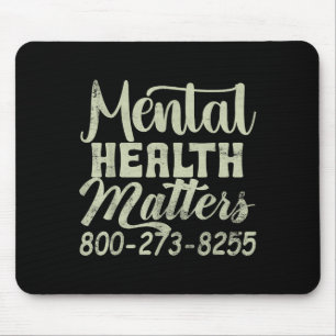 Mousepad Saúde Mental Retrô S 800-273-8255 - Saúde Mental
