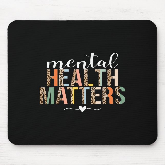 Mousepad Saúde Mental S Coluna De Consciência Da Doença Do  (Frente)