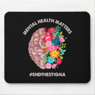 Mousepad Saúde Mental S Consciência Mês Camisa Fim Do Esgui