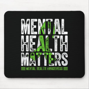 Mousepad Saúde Mental: Sensibilização Fita Verde Suporte Gu