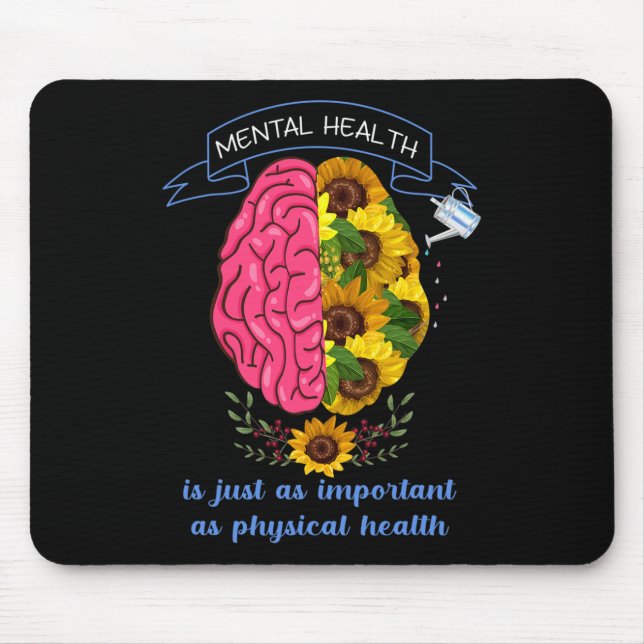 Mousepad Saúde Mental Sensibilização para a Prevenção do Su (Frente)