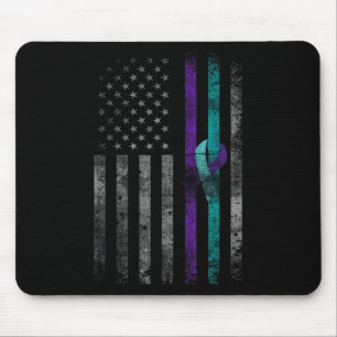 Mousepad Saúde Mental, Sinalizador Americano, Sensibilizaçã