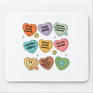 Mousepad Saúde Mental Você É Suficiente Conscientização sob