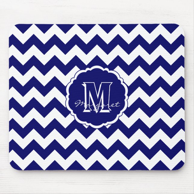 Mousepad SC Chevron Mouse Pad-Blue e White Dark (Frente)