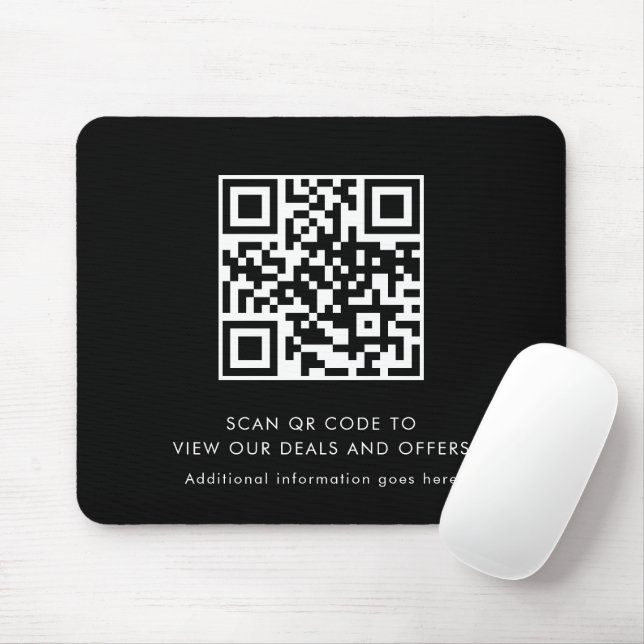 Mousepad Scan QR Code Modern Promotional Business (Com mouse)