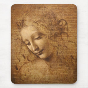 Mousepad Scapigliata, Cabeça de uma Mulher de Leonardo da V