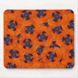 Mousepad Scarlet Orange Poppy Sem Costura
