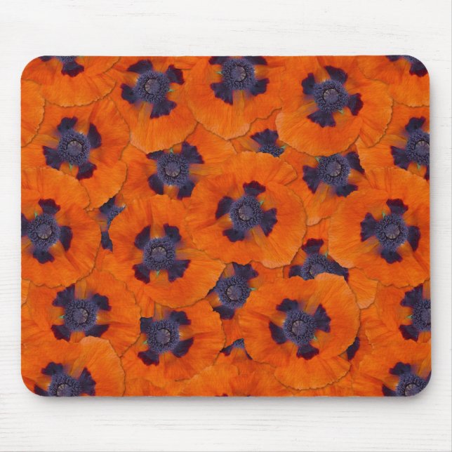 Mousepad Scarlet Orange Poppy Sem Costura (Frente)