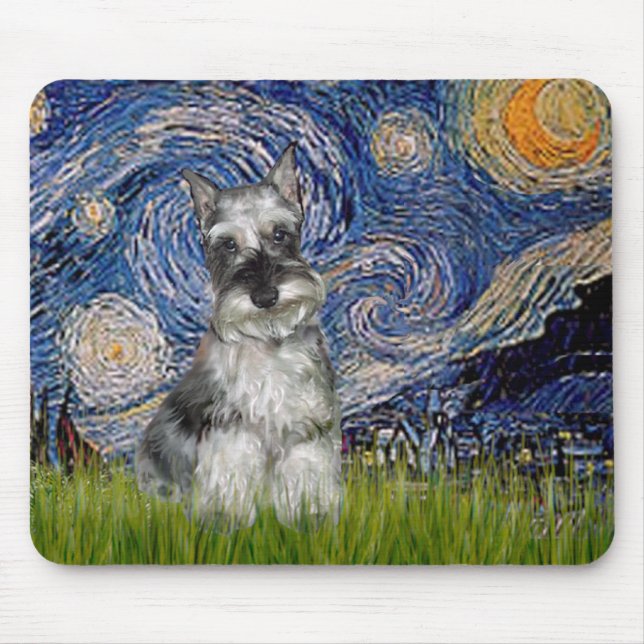 Mousepad Schnauzer 1 - Noite Estrelada (Frente)