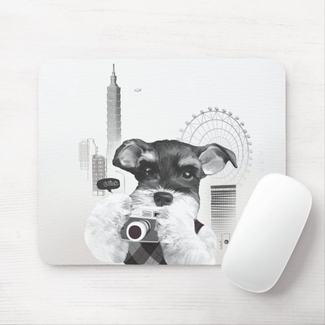 Mousepad Schnauzer com câmera (Com mouse)