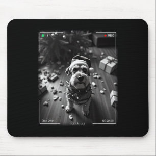 Mousepad Schnauzer de Natal Flagrado pela Câmera