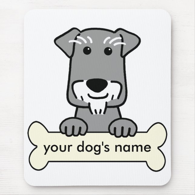 Mousepad Schnauzer diminuto personalizado (Frente)