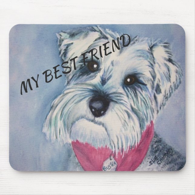 MOUSEPAD SCHNAUZER DO DOCE DO CINZA DE PRATA (Frente)