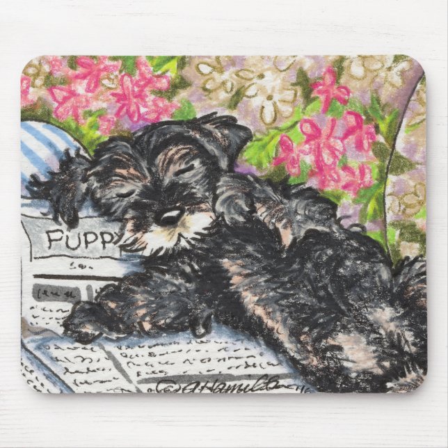 Mousepad Schnauzer Dreams Impressão (Frente)